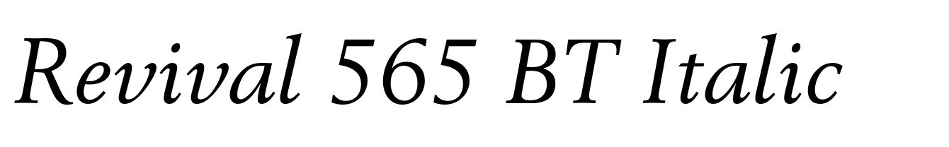 Revival 565 BT Italic